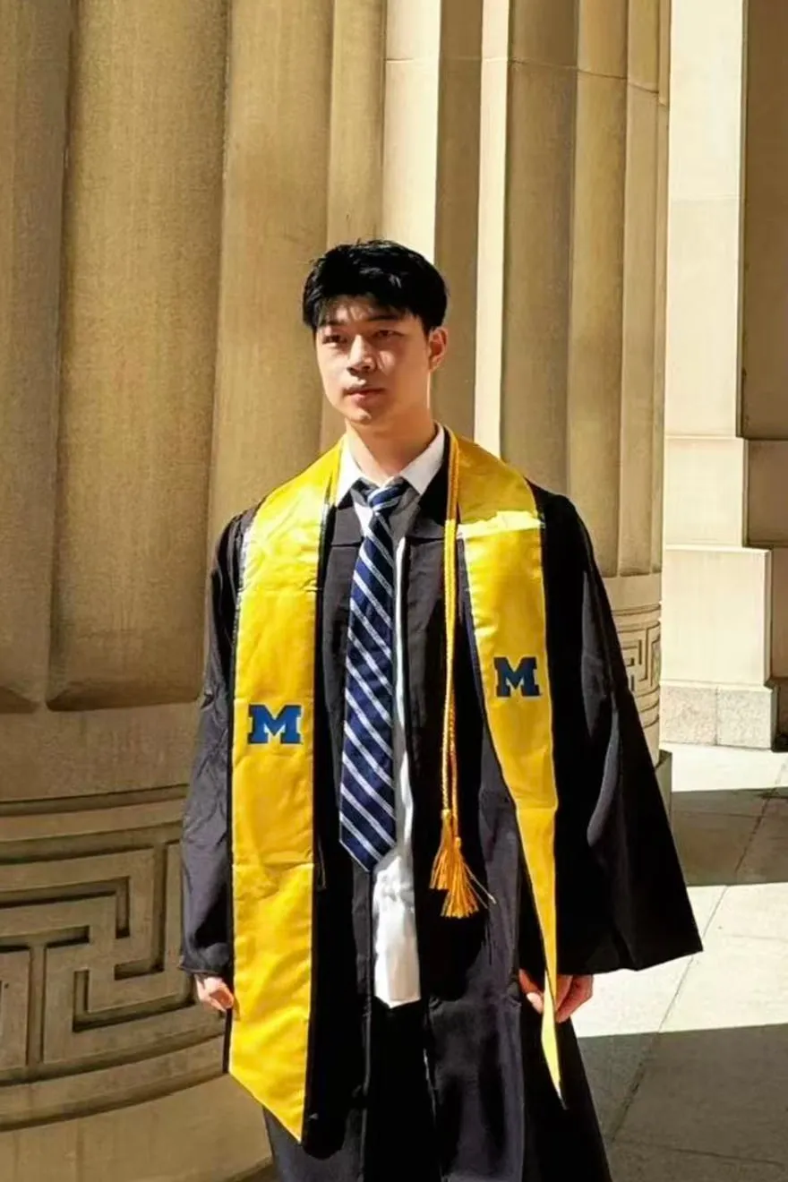 Haoling Pu at his Michigan graduation